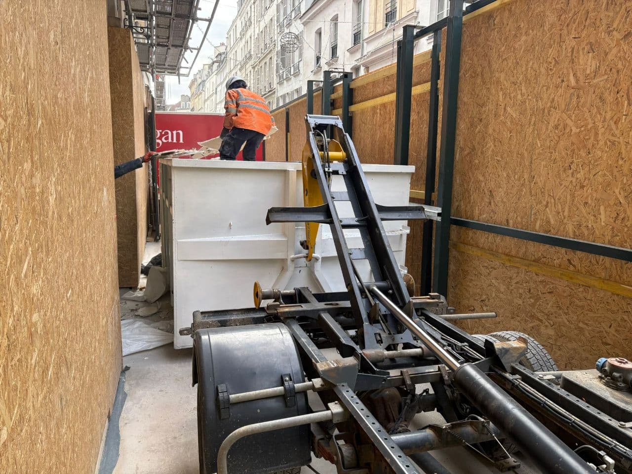 Manutention main d'oeuvre chantier